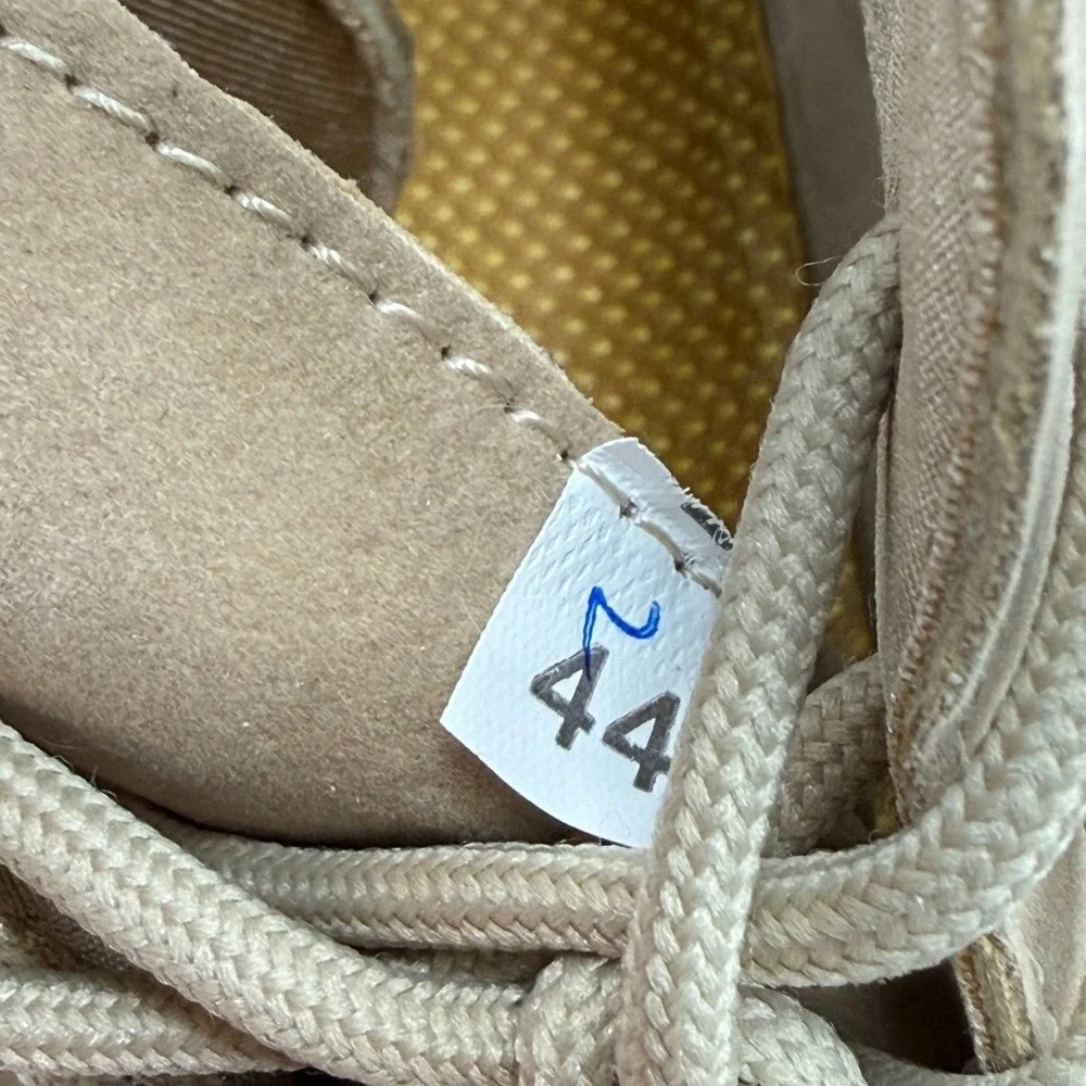 LDECK Driving Ankle Boots Mens 44 Strap Nubuck Leather Tan Solid